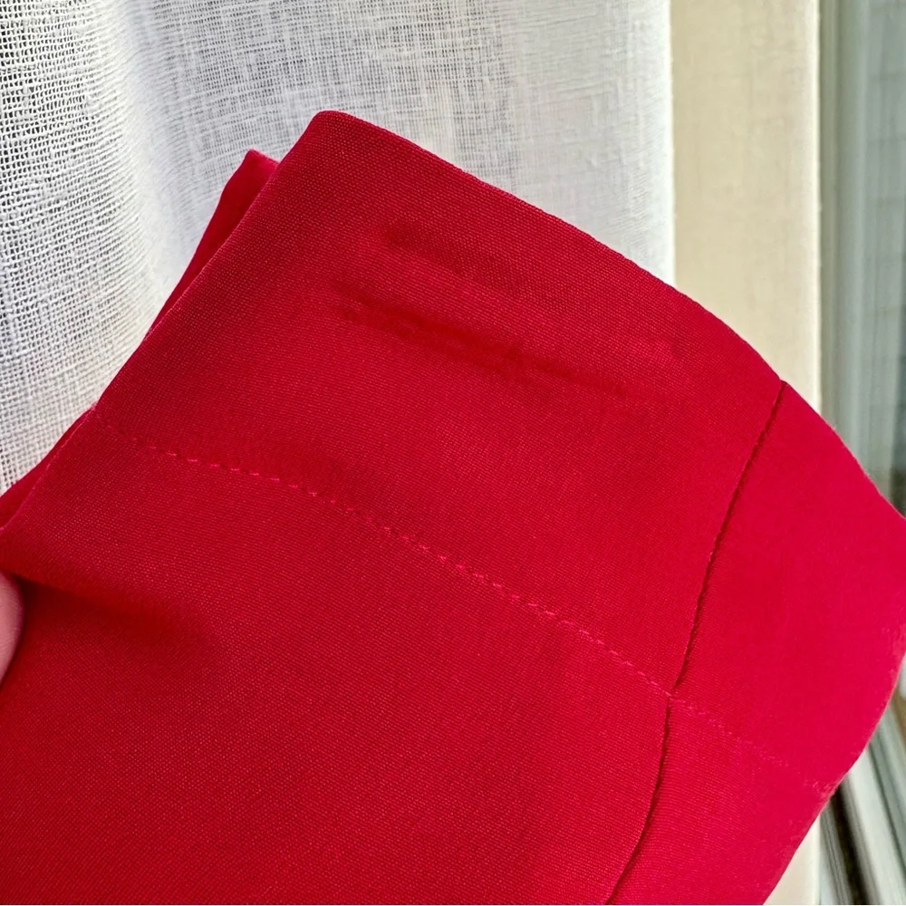 Vintage‎ Evan Picone red silk pencil skirt